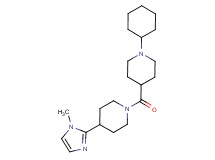 1-cyclohexyl-4-{[4-(1-methyl-1H-imidazol-2-yl)piperidin-1-yl]carbonyl}piperidine