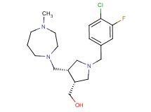 {(3R*,4S*)-1-(4-chloro-3-fluorobenzyl)-4-[(4-methyl-1,4-diazepan-1-yl)methyl]pyrrolidin-3-yl}methanol