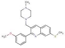 2-(3-methoxyphenyl)-3-[(4-methyl-1-piperazinyl)methyl]-7-(methylthio)quinoline