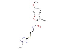 6-methoxy-3-methyl-N-{2-[(3-methyl-1H-1,2,4-triazol-5-yl)thio]ethyl}-1-benzofuran-2-carboxamide