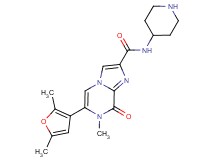6-(2,5-dimethyl-3-furyl)-7-methyl-8-oxo-N-piperidin-4-yl-7,8-dihydroimidazo[1,2-a]pyrazine-2-carboxamide