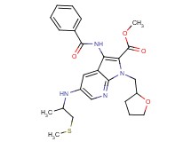 methyl 3-(benzoylamino)-5-{[1-methyl-2-(methylthio)ethyl]amino}-1-(tetrahydro-2-furanylmethyl)-1H-pyrrolo[2,3-b]pyridine-2-carboxylate