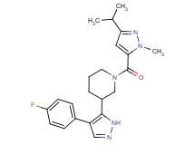 3-[4-(4-fluorophenyl)-1H-pyrazol-5-yl]-1-[(3-isopropyl-1-methyl-1H-pyrazol-5-yl)carbonyl]piperidine