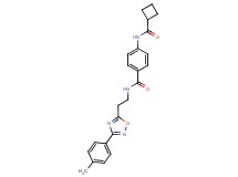 4-[(cyclobutylcarbonyl)amino]-N-{2-[3-(4-methylphenyl)-1,2,4-oxadiazol-5-yl]ethyl}benzamide