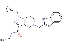 1-(cyclopropylmethyl)-N-ethyl-5-(1H-indol-2-ylmethyl)-4,5,6,7-tetrahydro-1H-pyrazolo[4,3-c]pyridine-3-carboxamide