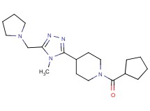 1-(cyclopentylcarbonyl)-4-[4-methyl-5-(pyrrolidin-1-ylmethyl)-4H-1,2,4-triazol-3-yl]piperidine