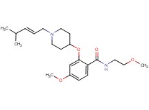 4-methoxy-N-(2-methoxyethyl)-2-({1-[(2E)-4-methyl-2-penten-1-yl]-4-piperidinyl}oxy)benzamide
