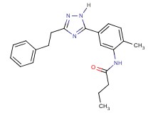 N-{2-methyl-5-[3-(2-phenylethyl)-1H-1,2,4-triazol-5-yl]phenyl}butanamide
