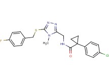 1-(4-chlorophenyl)-N-({5-[(4-fluorobenzyl)thio]-4-methyl-4H-1,2,4-triazol-3-yl}methyl)cyclopropanecarboxamide