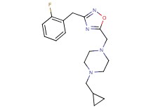 1-(cyclopropylmethyl)-4-{[3-(2-fluorobenzyl)-1,2,4-oxadiazol-5-yl]methyl}piperazine