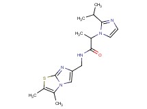 N-[(2,3-dimethylimidazo[2,1-b][1,3]thiazol-6-yl)methyl]-2-(2-isopropyl-1H-imidazol-1-yl)propanamide