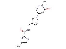 4-methyl-N-{[1-(1-methyl-6-oxo-1,6-dihydro-4-pyridazinyl)-3-pyrrolidinyl]methyl}-1H-imidazole-2-carboxamide