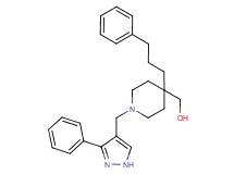 {4-(3-phenylpropyl)-1-[(3-phenyl-1H-pyrazol-4-yl)methyl]-4-piperidinyl}methanol