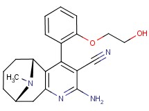(5R*,9S*)-2-amino-4-[2-(2-hydroxyethoxy)phenyl]-11-methyl-5,6,7,8,9,10-hexahydro-5,9-epiminocycloocta[b]pyridine-3-carbonitrile