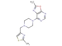 2-methyl-7-{4-[(2-methyl-1,3-thiazol-4-yl)methyl]piperazin-1-yl}[1,3]oxazolo[5,4-d]pyrimidine