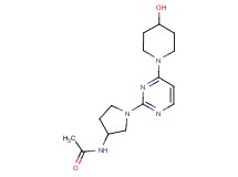 N-{1-[4-(4-hydroxypiperidin-1-yl)pyrimidin-2-yl]pyrrolidin-3-yl}acetamide