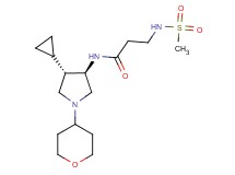 N~1~-[rel-(3R,4S)-4-cyclopropyl-1-(tetrahydro-2H-pyran-4-yl)-3-pyrrolidinyl]-N~3~-(methylsulfonyl)-beta-alaninamide hydrochloride