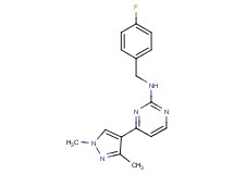 4-(1,3-dimethyl-1H-pyrazol-4-yl)-N-(4-fluorobenzyl)pyrimidin-2-amine