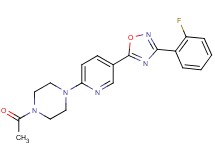 1-acetyl-4-{5-[3-(2-fluorophenyl)-1,2,4-oxadiazol-5-yl]-2-pyridinyl}piperazine