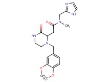 2-[1-(3,4-dimethoxybenzyl)-3-oxo-2-piperazinyl]-N-(1H-imidazol-2-ylmethyl)-N-methylacetamide