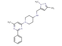 N-[(1,3-dimethyl-1H-pyrazol-5-yl)methyl]-1-(6-methyl-2-phenylpyrimidin-4-yl)piperidin-4-amine