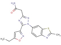 2-[5-(5-ethylisoxazol-3-yl)-1-(2-methyl-1,3-benzothiazol-6-yl)-1H-1,2,4-triazol-3-yl]acetamide