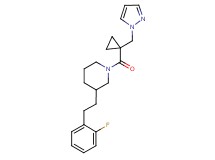 3-[2-(2-fluorophenyl)ethyl]-1-{[1-(1H-pyrazol-1-ylmethyl)cyclopropyl]carbonyl}piperidine