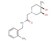 2-[(3S*,4R*)-3,4-dihydroxy-4-methylpiperidin-1-yl]-N-(2-methylbenzyl)acetamide