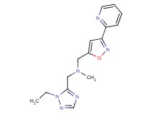 1-(1-ethyl-1H-1,2,4-triazol-5-yl)-N-methyl-N-[(3-pyridin-2-ylisoxazol-5-yl)methyl]methanamine