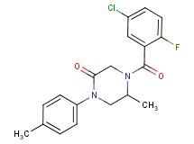 4-(5-chloro-2-fluorobenzoyl)-5-methyl-1-(4-methylphenyl)-2-piperazinone