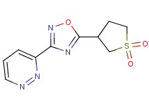 3-[5-(1,1-dioxidotetrahydro-3-thienyl)-1,2,4-oxadiazol-3-yl]pyridazine