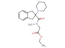ethyl N-methyl-N-{[2-(1-piperidinyl)-2,3-dihydro-1H-inden-2-yl]carbonyl}glycinate