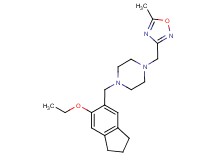 1-[(6-ethoxy-2,3-dihydro-1H-inden-5-yl)methyl]-4-[(5-methyl-1,2,4-oxadiazol-3-yl)methyl]piperazine