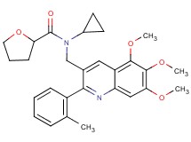 N-cyclopropyl-N-{[5,6,7-trimethoxy-2-(2-methylphenyl)-3-quinolinyl]methyl}tetrahydro-2-furancarboxamide