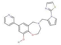 7-(3-pyridinyl)-4-{[1-(1,3-thiazol-2-yl)-1H-pyrrol-2-yl]methyl}-2,3,4,5-tetrahydro-1,4-benzoxazepin-9-ol