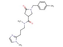 N-methyl-1-(4-methylbenzyl)-N-[3-(1-methyl-1H-imidazol-2-yl)propyl]-5-oxopyrrolidine-3-carboxamide