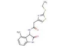 2-[2-(ethylthio)-1,3-thiazol-4-yl]-N-(4-methyl-2-oxo-2,3-dihydro-1H-indol-3-yl)acetamide