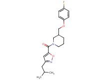 3-[(4-fluorophenoxy)methyl]-1-[(3-isobutyl-5-isoxazolyl)carbonyl]piperidine