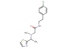 N-[2-(4-chlorophenyl)ethyl]-2-{methyl[1-(1,3-thiazol-2-yl)ethyl]amino}acetamide