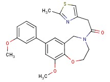 9-methoxy-7-(3-methoxyphenyl)-4-[(2-methyl-1,3-thiazol-4-yl)acetyl]-2,3,4,5-tetrahydro-1,4-benzoxazepine