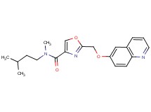 N-methyl-N-(3-methylbutyl)-2-[(6-quinolinyloxy)methyl]-1,3-oxazole-4-carboxamide