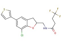 N-{[7-chloro-5-(3-thienyl)-2,3-dihydro-1-benzofuran-2-yl]methyl}-4,4,4-trifluorobutanamide
