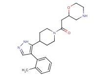 2-(2-{4-[4-(2-methylphenyl)-1H-pyrazol-5-yl]-1-piperidinyl}-2-oxoethyl)morpholine hydrochloride