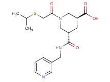 (3S*,5S*)-1-[(isopropylthio)acetyl]-5-{[(3-pyridinylmethyl)amino]carbonyl}-3-piperidinecarboxylic acid