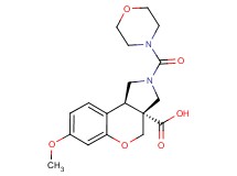(3aR*,9bR*)-7-methoxy-2-(morpholin-4-ylcarbonyl)-1,2,3,9b-tetrahydrochromeno[3,4-c]pyrrole-3a(4H)-carboxylic acid
