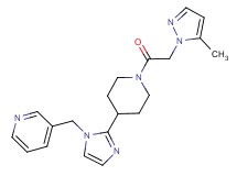 3-[(2-{1-[(5-methyl-1H-pyrazol-1-yl)acetyl]-4-piperidinyl}-1H-imidazol-1-yl)methyl]pyridine
