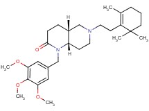 (4aR*,8aS*)-1-(3,4,5-trimethoxybenzyl)-6-[2-(2,6,6-trimethyl-1-cyclohexen-1-yl)ethyl]octahydro-1,6-naphthyridin-2(1H)-one