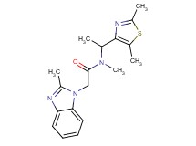 N-[1-(2,5-dimethyl-1,3-thiazol-4-yl)ethyl]-N-methyl-2-(2-methyl-1H-benzimidazol-1-yl)acetamide