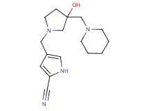4-{[3-hydroxy-3-(piperidin-1-ylmethyl)pyrrolidin-1-yl]methyl}-1H-pyrrole-2-carbonitrile