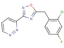 3-[5-(2-chloro-4-fluorobenzyl)-1,2,4-oxadiazol-3-yl]pyridazine